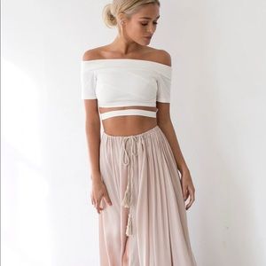 Hello Molly Low and Behold White Crop Top